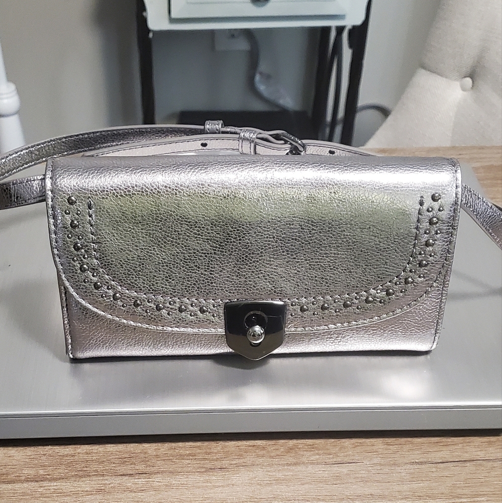 Cole Haan Silver Crossbody Bag